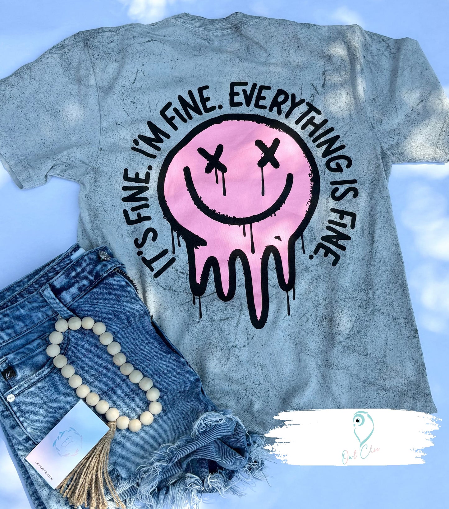 It’s Fine. I’m Fine. Everything is Fine Shirt. | Smiley Face Tee