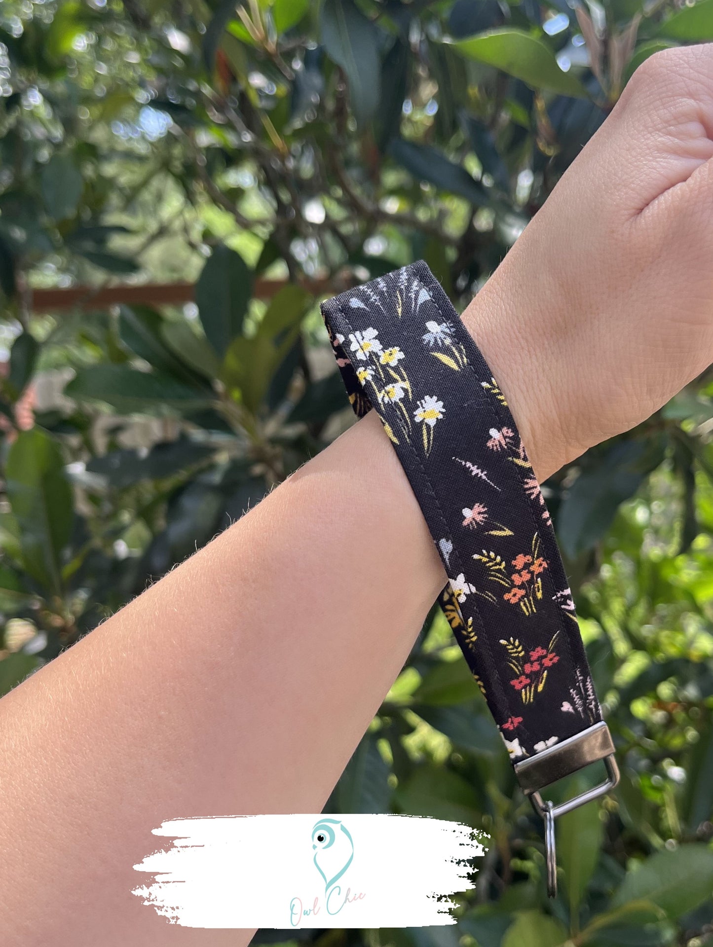 Handmade Fabric Wristlet Keychain