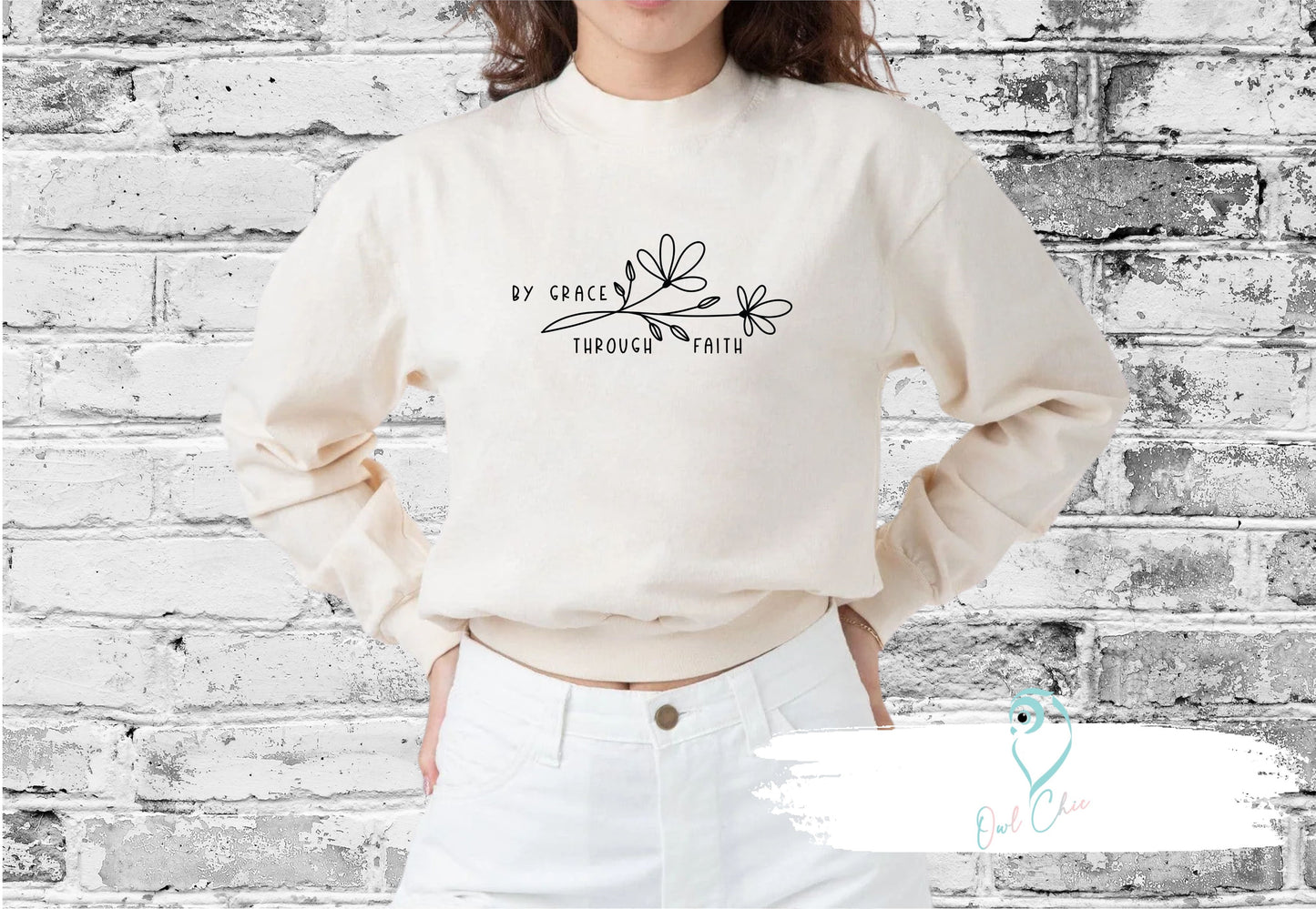 By Grace through Faith Crop Top (long sleeve)