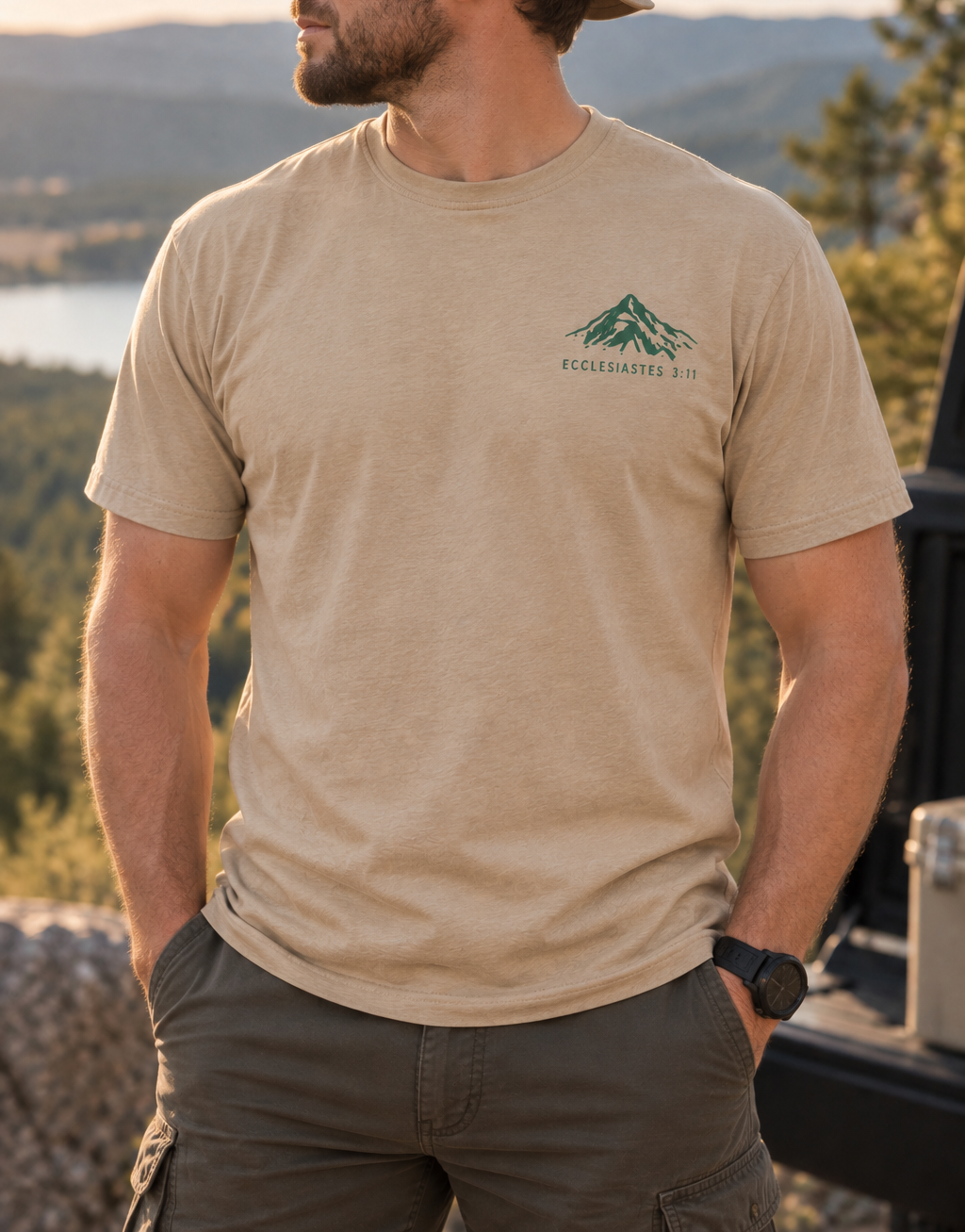 He Has Made Everything Beautiful in Its Time T-Shirt | Ecclesiastes 3:11 | Christian Nature Graphic Tee for Hikers & Dreamers
