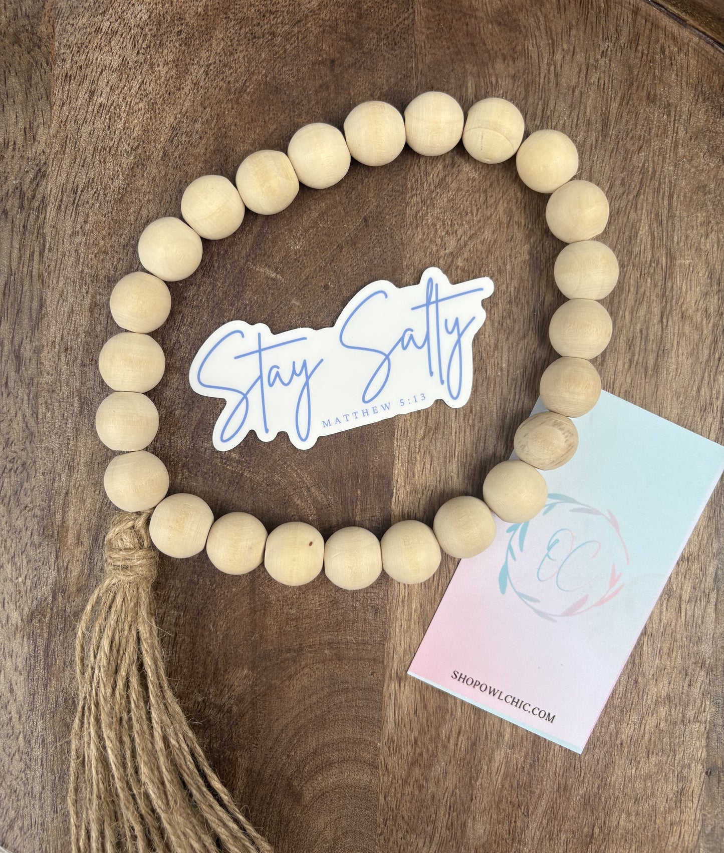 Stay Salty (Matthew 5:13) Waterproof Sticker | Inspirational & Faith-Based
