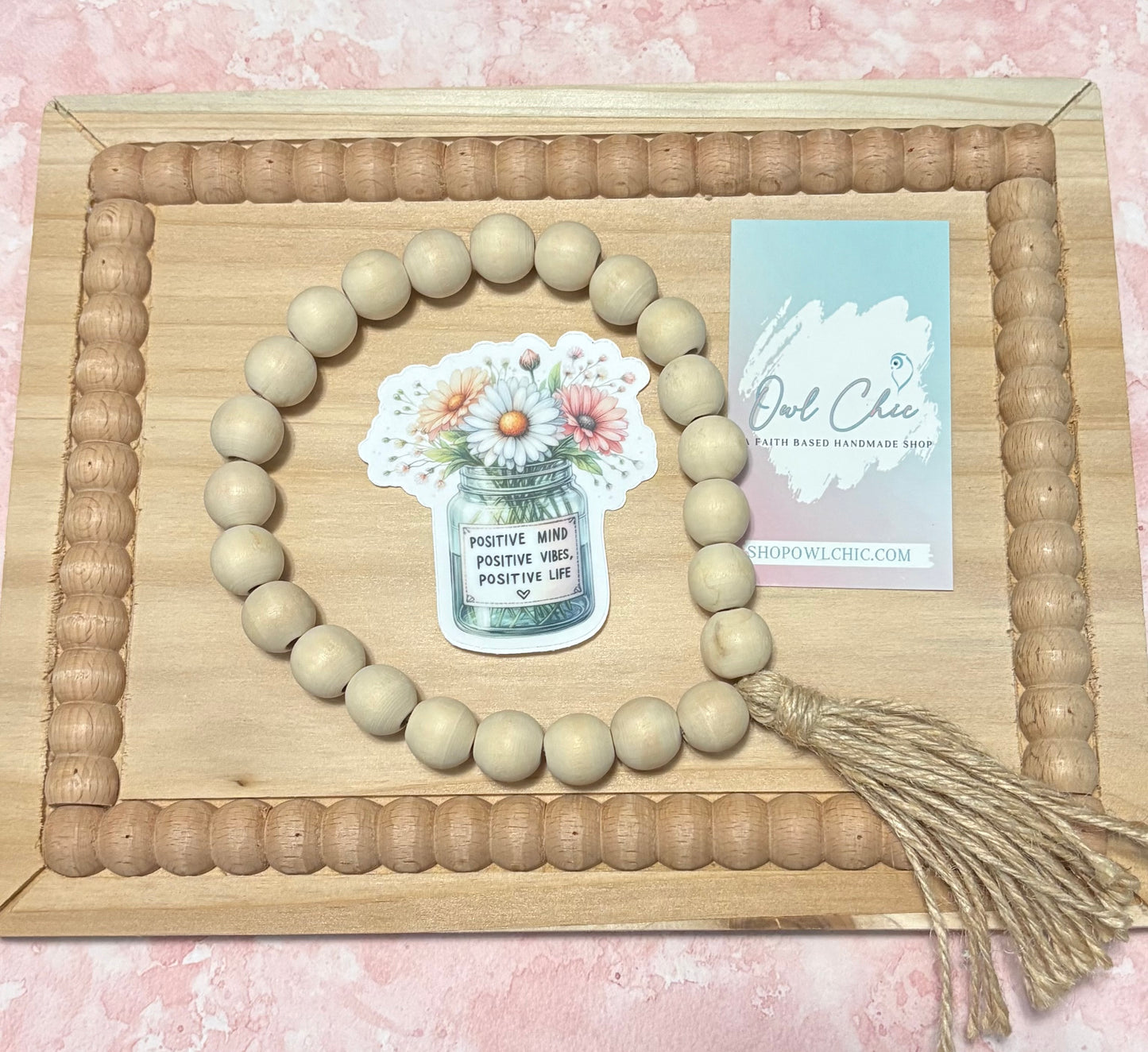 Positive Mind Positive Life Sticker | Waterproof Vinyl Flower Jar Decal