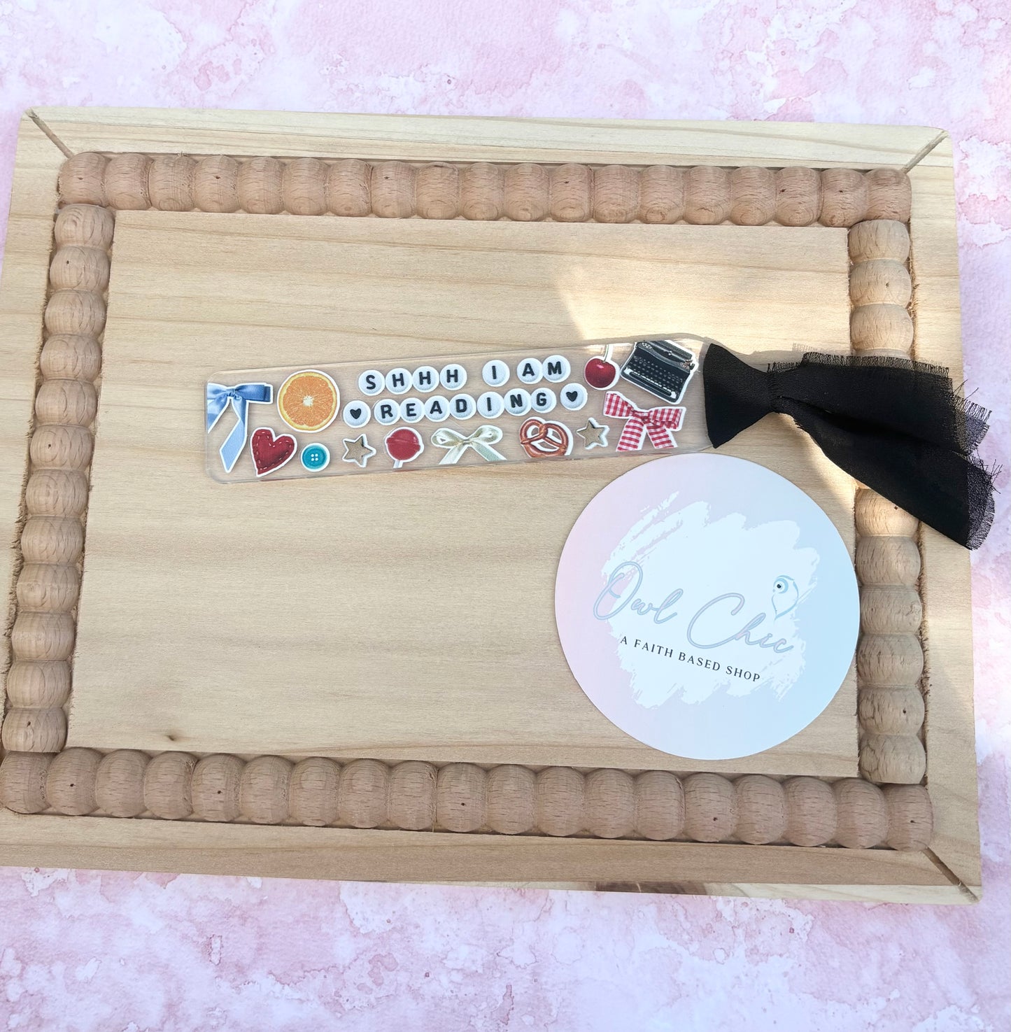Shh I’m Reading Acrylic Bookmark | Funny Reader Gift Cute Book Lover Accessory