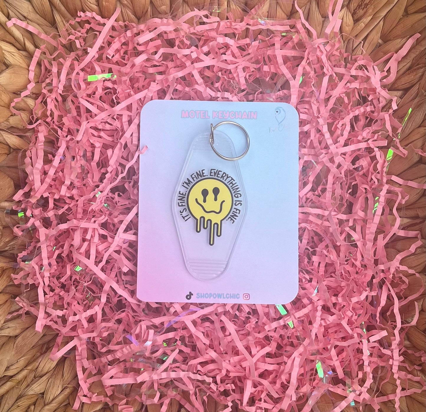 It’s Fine I’m Fine Everything is Fine keychain