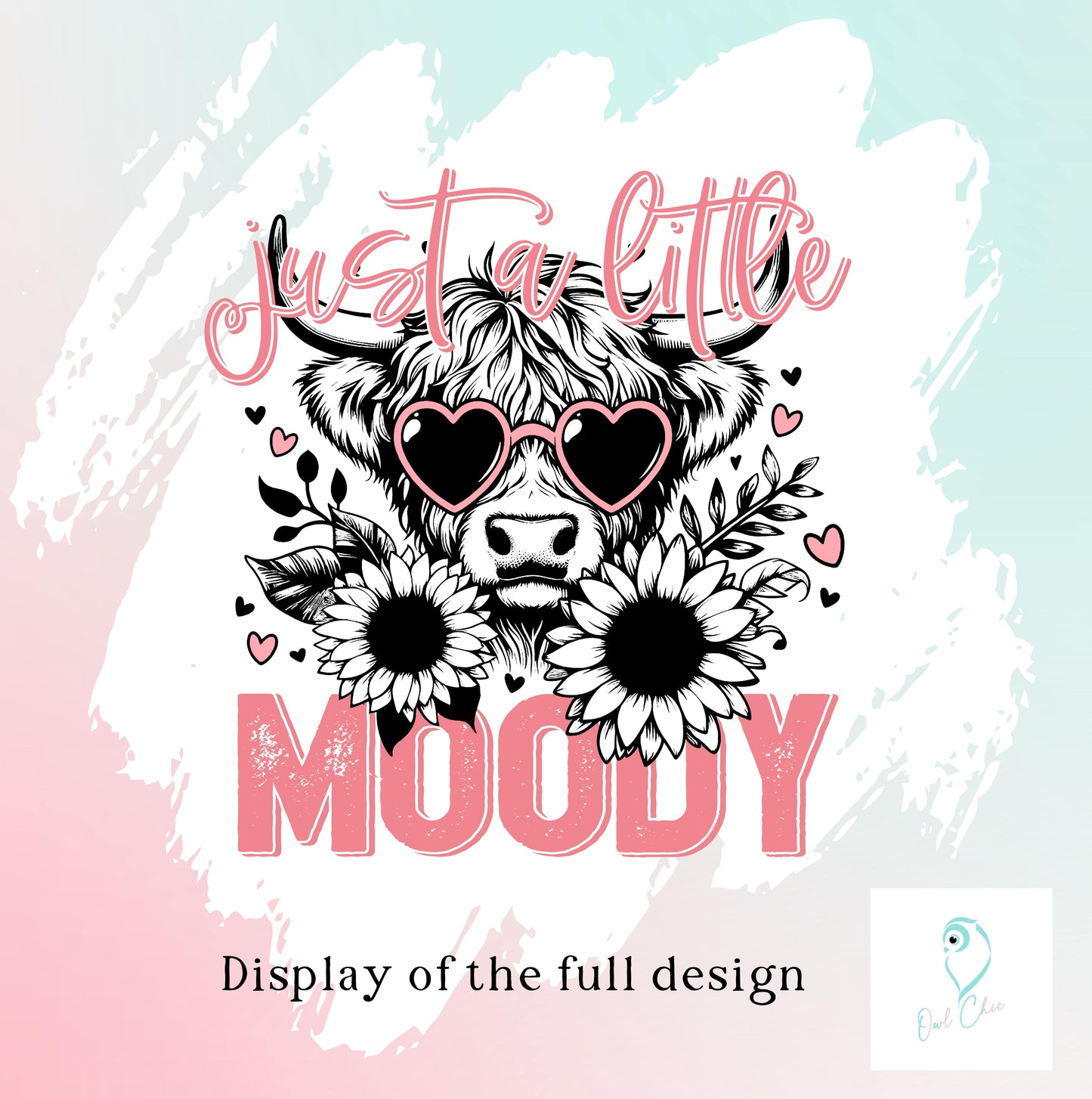 Just a Little Moody Clear 16 oz. Acrylic Cup | Includes Bamboo Lid and Acrylic Straw