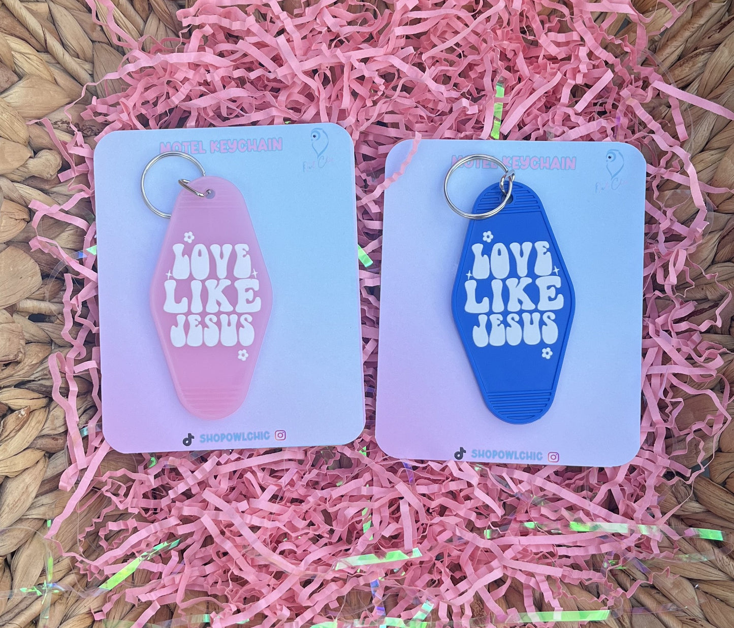 Love like Jesus Motel Keychain
