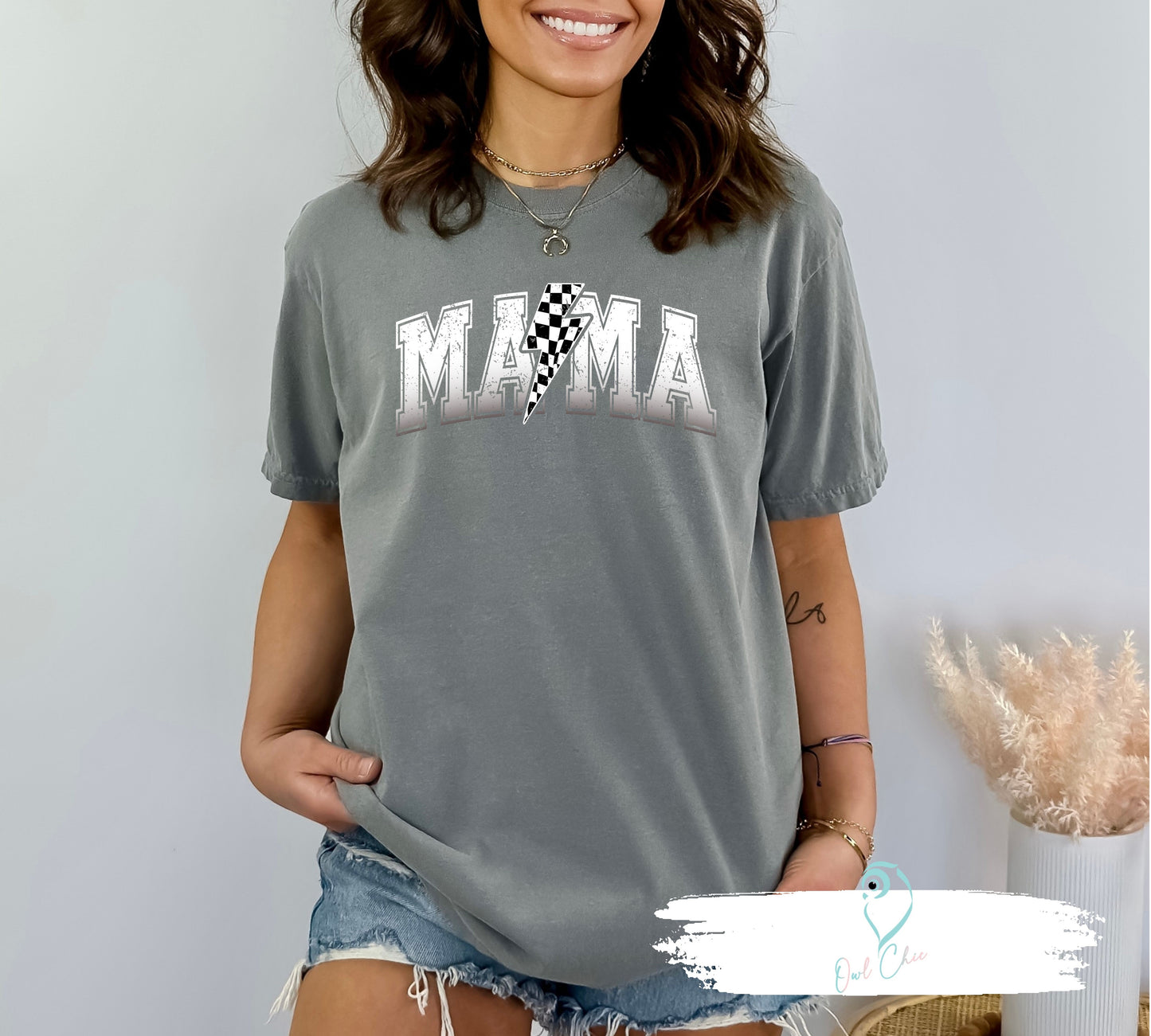 Mama Checkered Tee