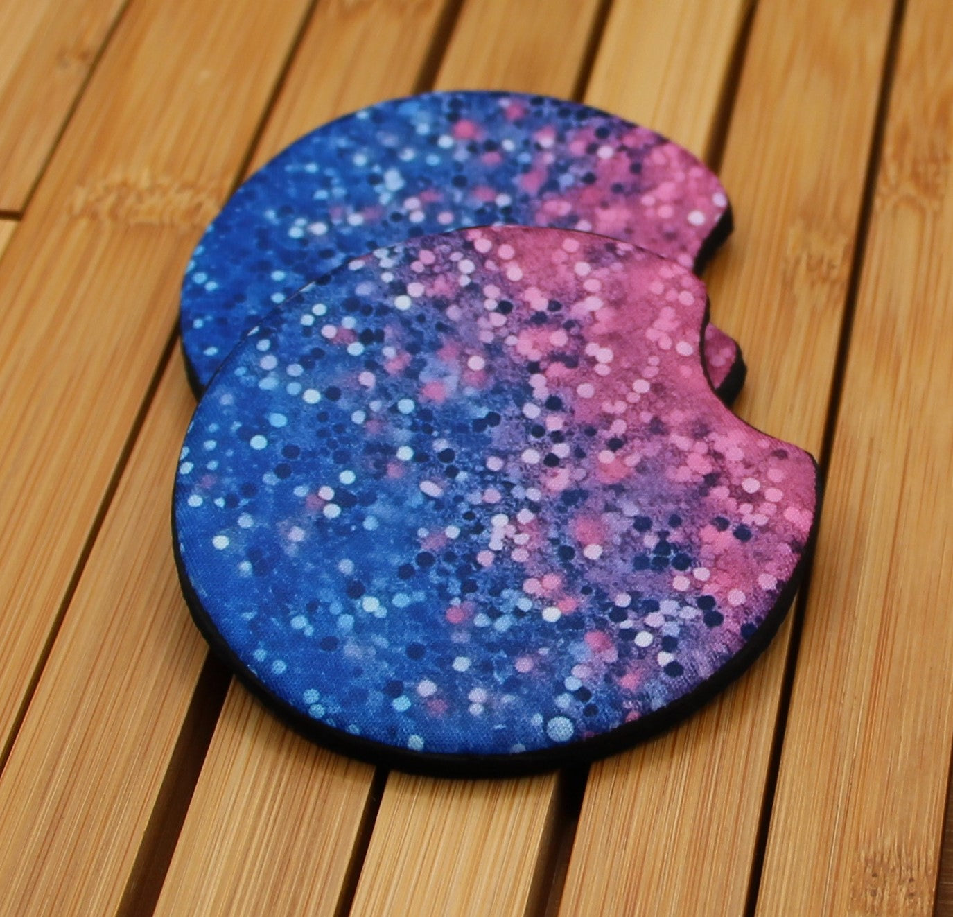 Stylish ombré design car coasters