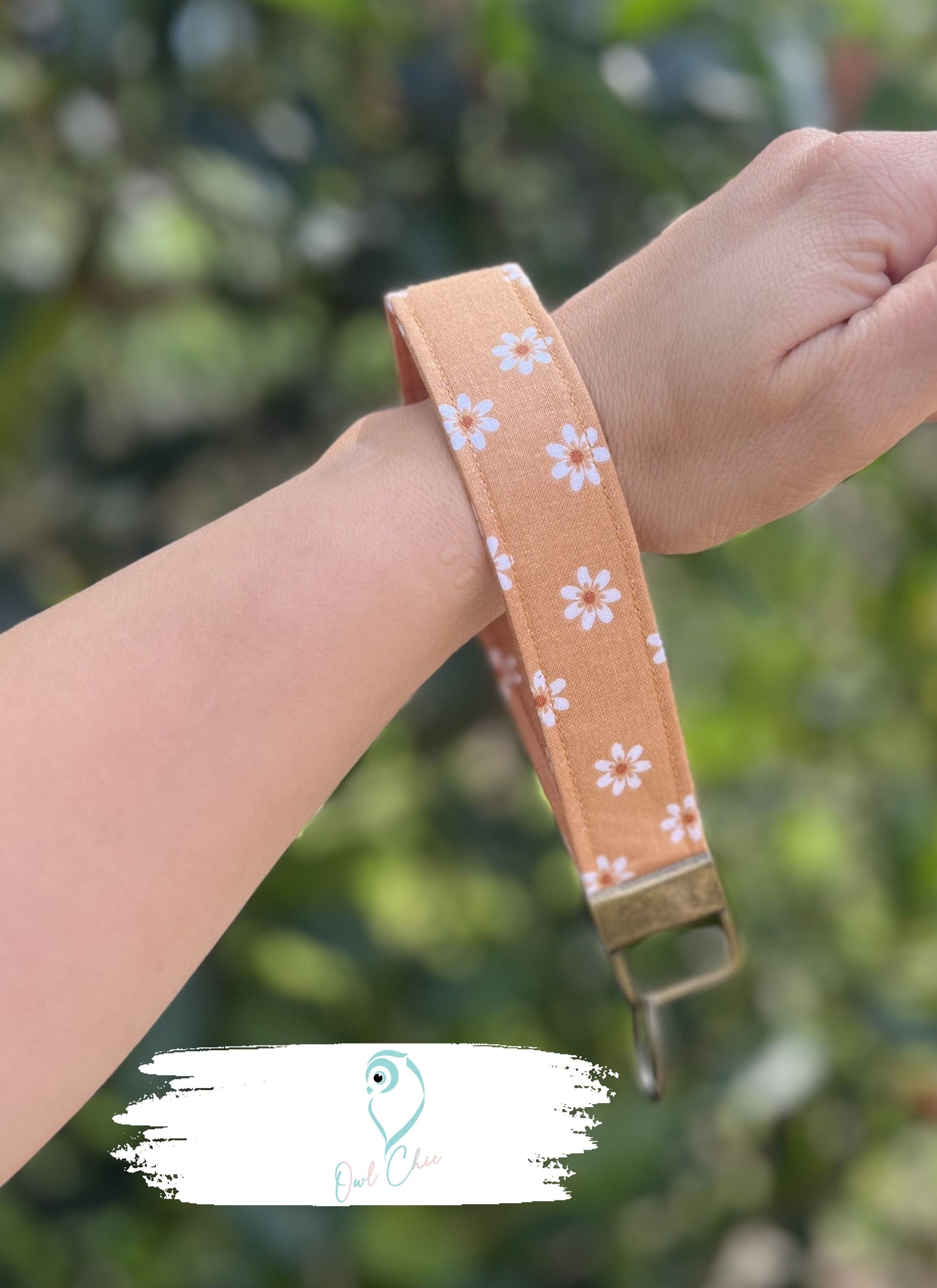 Handmade Fabric Wristlet Keychain