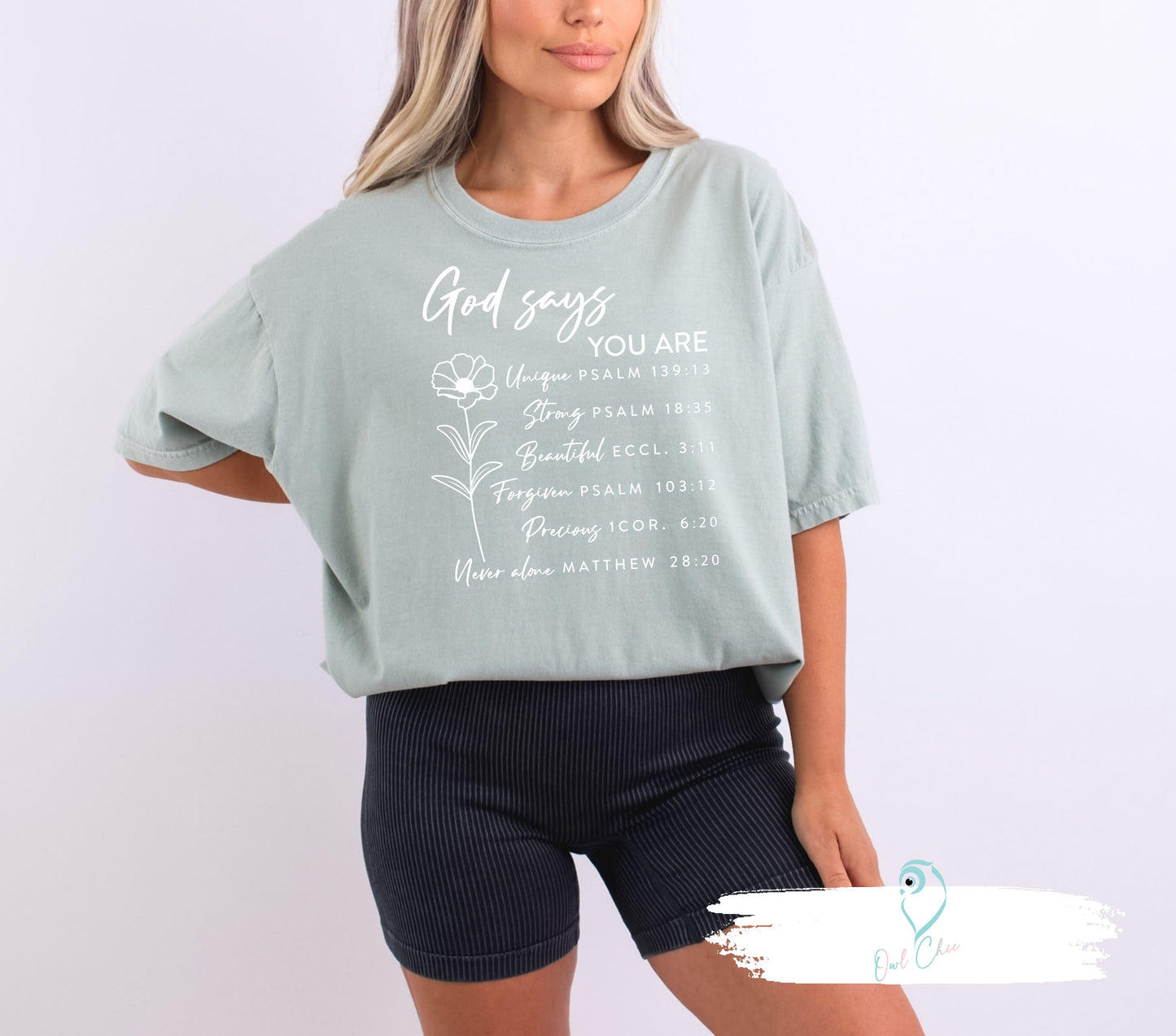 God Says You Are Tee | Comfort Colors Light T-Shirt | Inspirational Graphic Print | Faith-Based Casual Wear