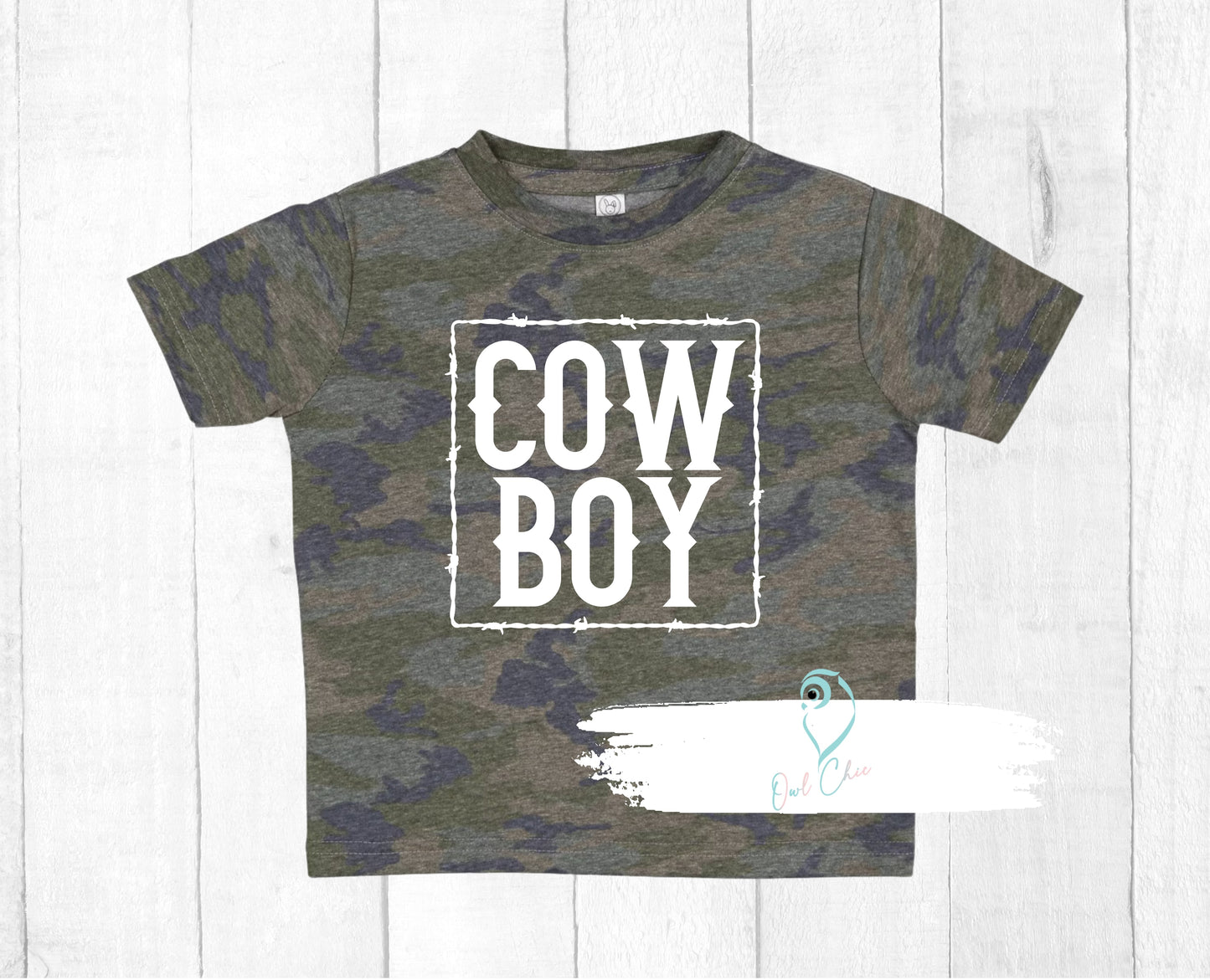 Western Cowboy Camo Toddler Tee | Country Style Western T-Shirt