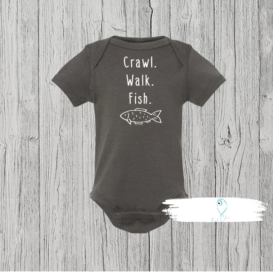 Crawl Walk Fish Bodysuit | Gender Neutral Baby Clothing