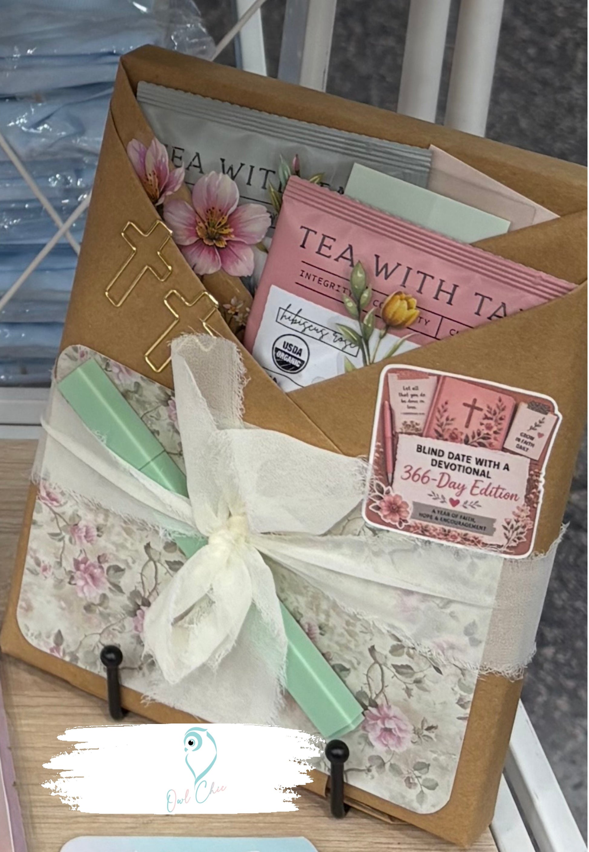 a blind date book gift with faith-inspired packaging.