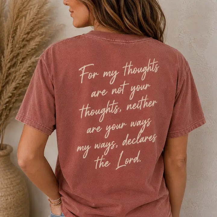 His Ways Isaiah 55:8 T-Shirt |Christian Faith Based Graphic Shirt