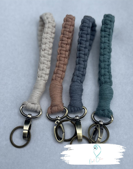 Handmade Macramé Wristlet Keychain | Boho & Stylish