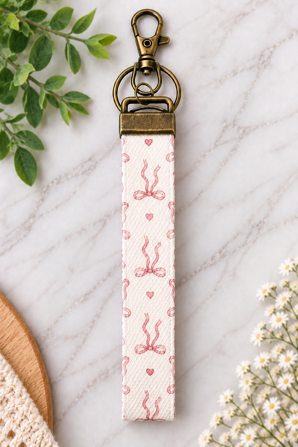 Handmade Canvas Wristlet Keychain | Wrist Lanyard Keychain