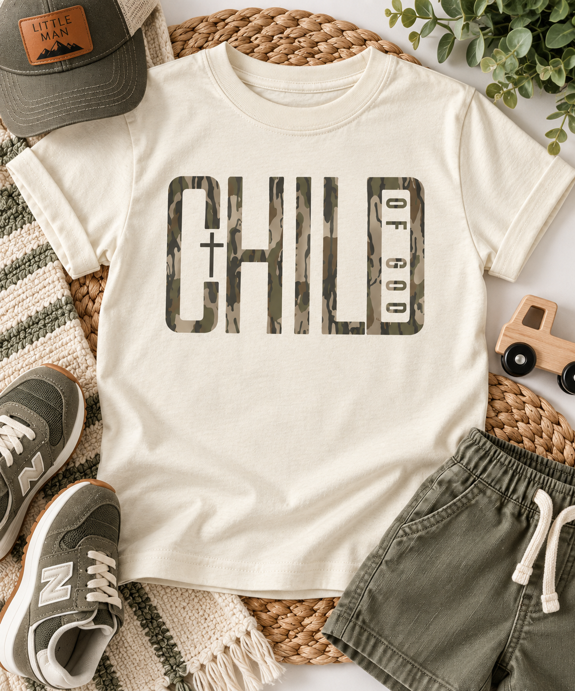 Camo Child of God Toddler Shirt  | Christian Kids Camouflage Tee