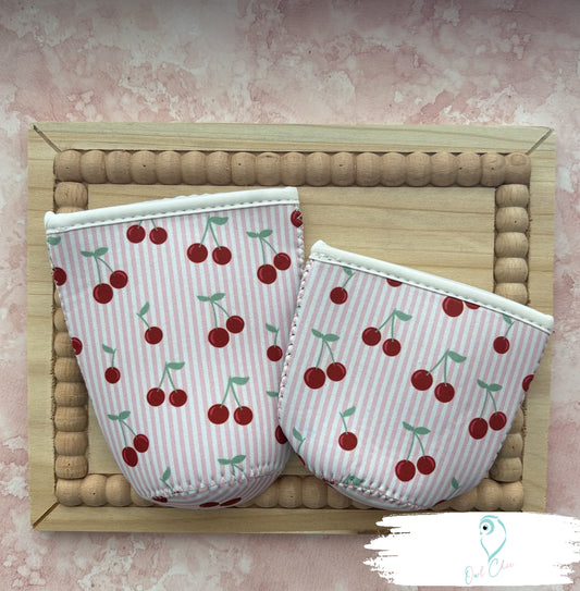 Cherry Reusable Coffee Sleeve | Eco-Friendly Cup Cozy | Iced & Hot Drink Holder