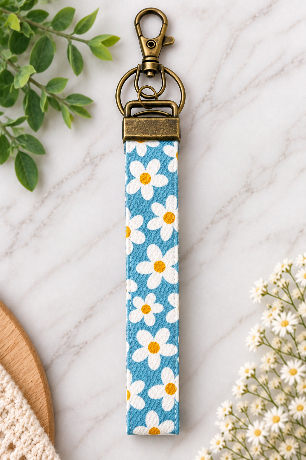 Handmade Canvas Wristlet Keychain | Wrist Lanyard Keychain