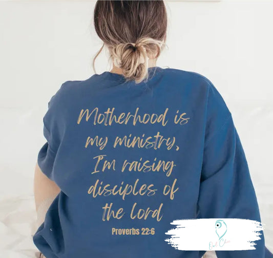 Motherhood is Kingdom Work sweatshirt |Faith-based Inspirational sweatshirt for Moms