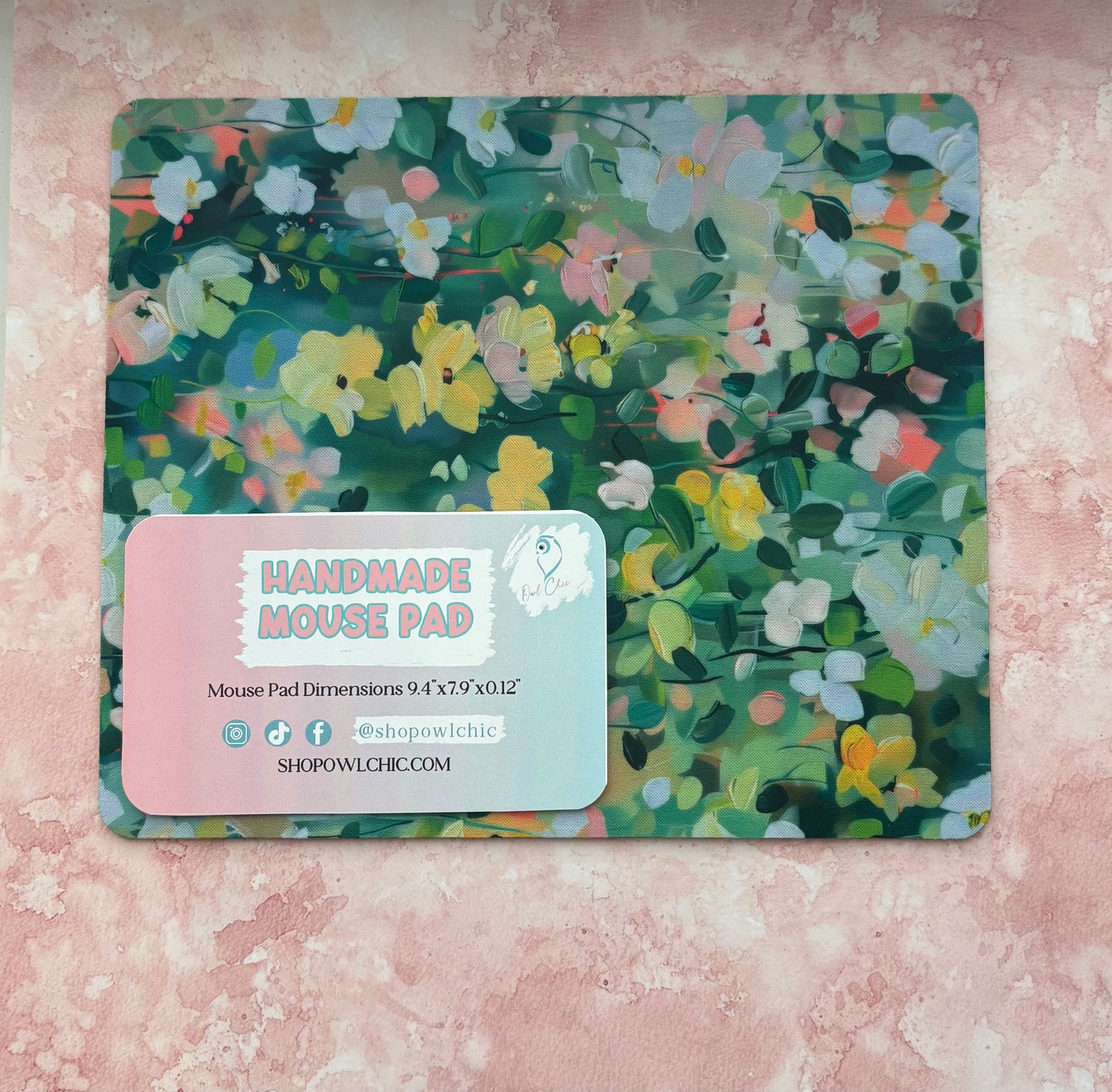 Floral Watercolor Mouse Pad | Desk Accessory