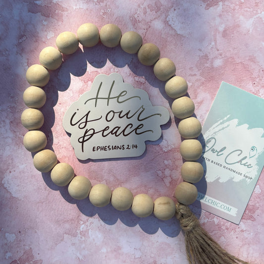 He Is Our Peace Magnet | Ephesians 2:14 Christian Scripture Décor