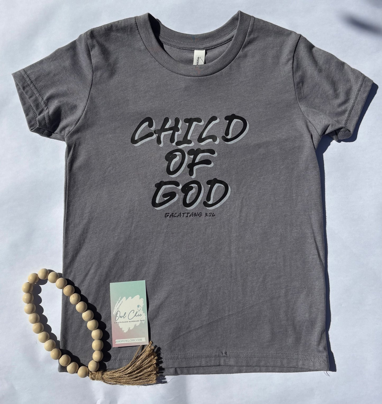 Child of God Youth Tee | Inspired by Galatians 3:26  |  Faith-Based Apparel  |  Bella Canvas Youth T-shirt