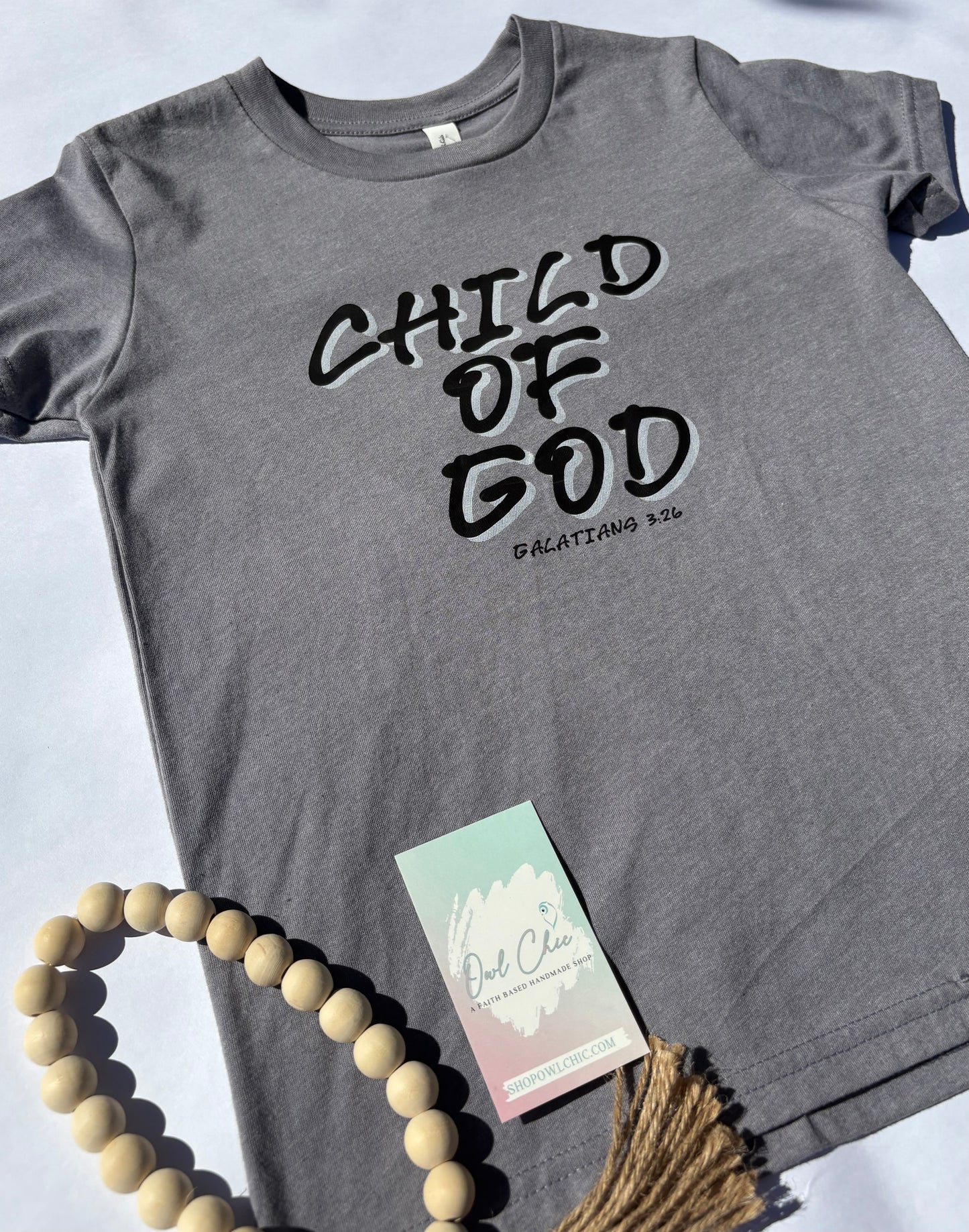 Child of God Youth Tee | Inspired by Galatians 3:26  |  Faith-Based Apparel  |  Bella Canvas Youth T-shirt