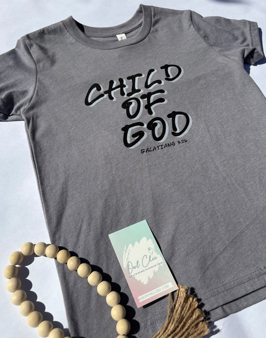 Child of God Youth Tee | Inspired by Galatians 3:26  |  Faith-Based Apparel  |  Bella Canvas Youth T-shirt