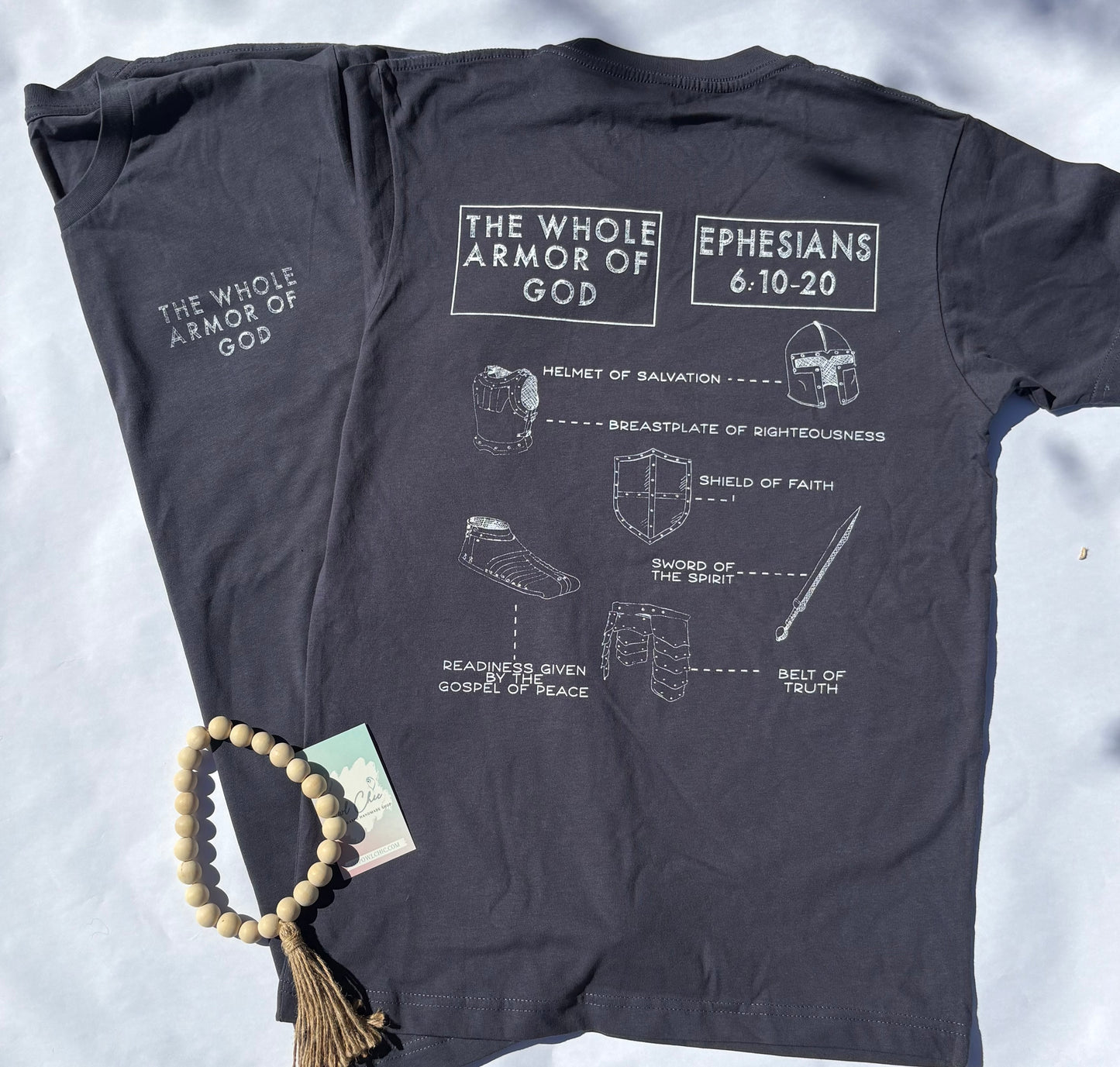 Whole Armour of God T-Shirt | Ephesians 6:10–20 | Christian Men’s Faith & Strength Graphic Tee