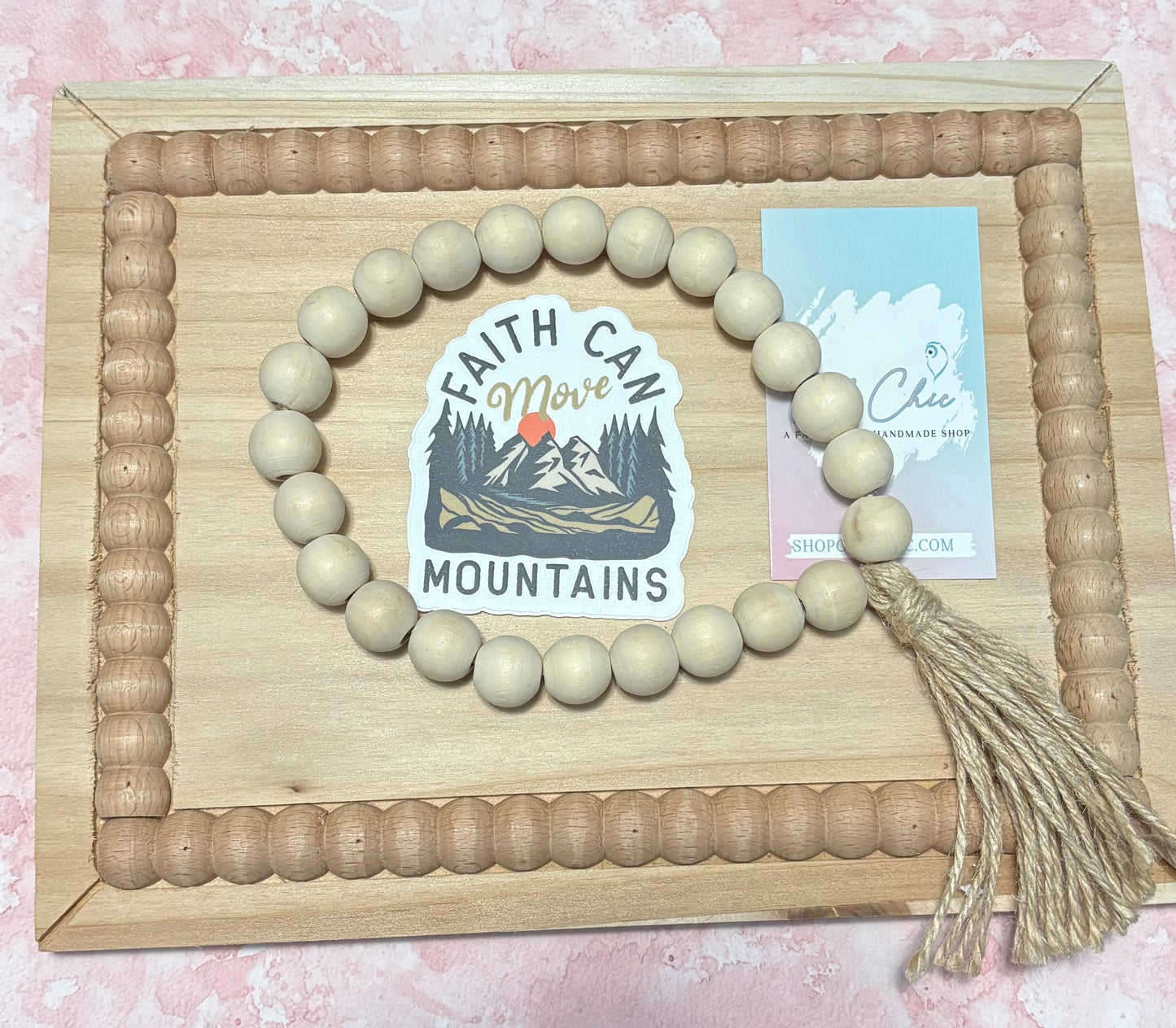 Faith Can Move Mountains Christian Sticker | Waterproof Vinyl Inspirational Decal