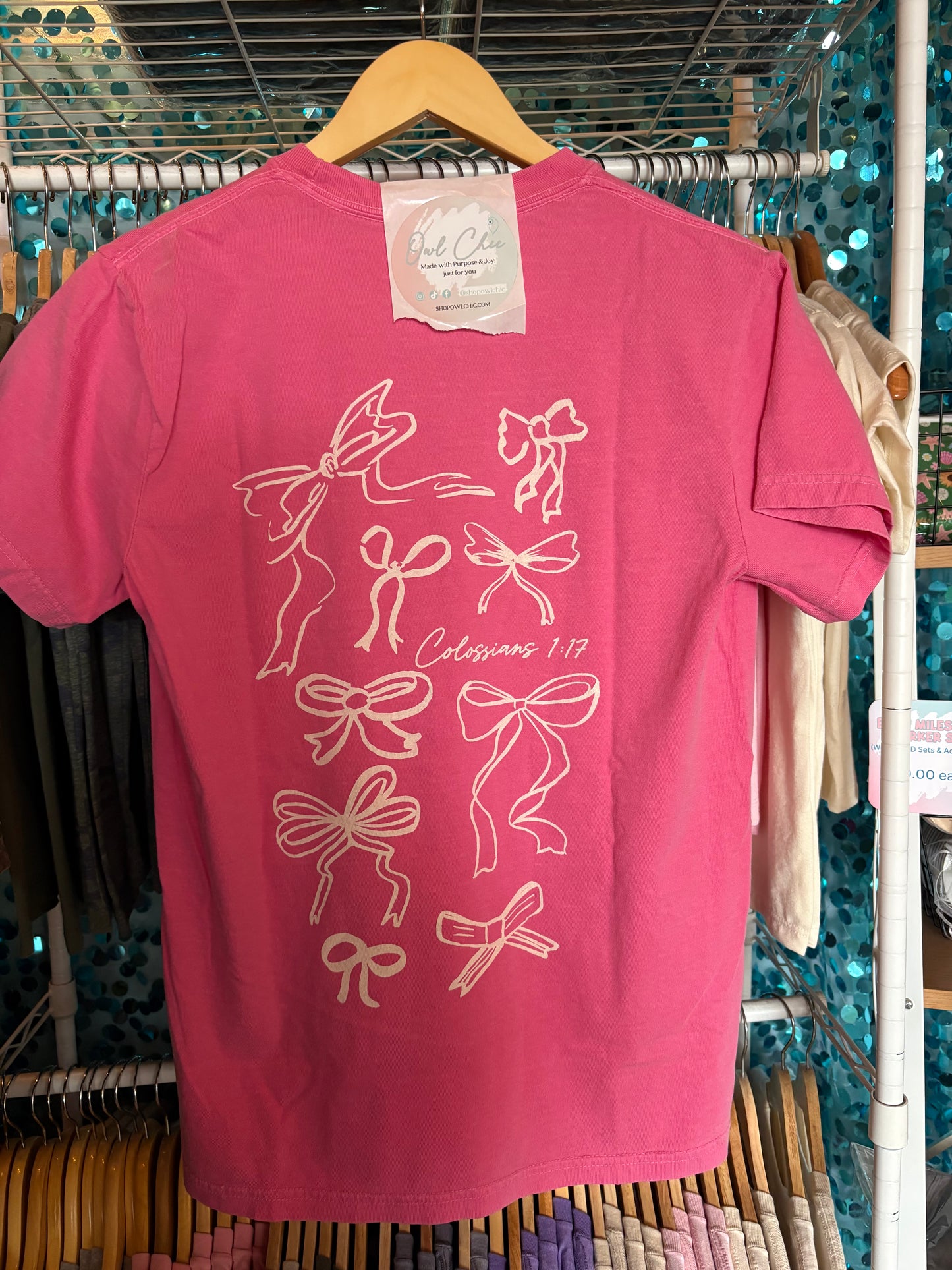 He Holds All Together Colossians 1:17 Shirt | Christian Bow Tee Faith Based Graphic Shirt
