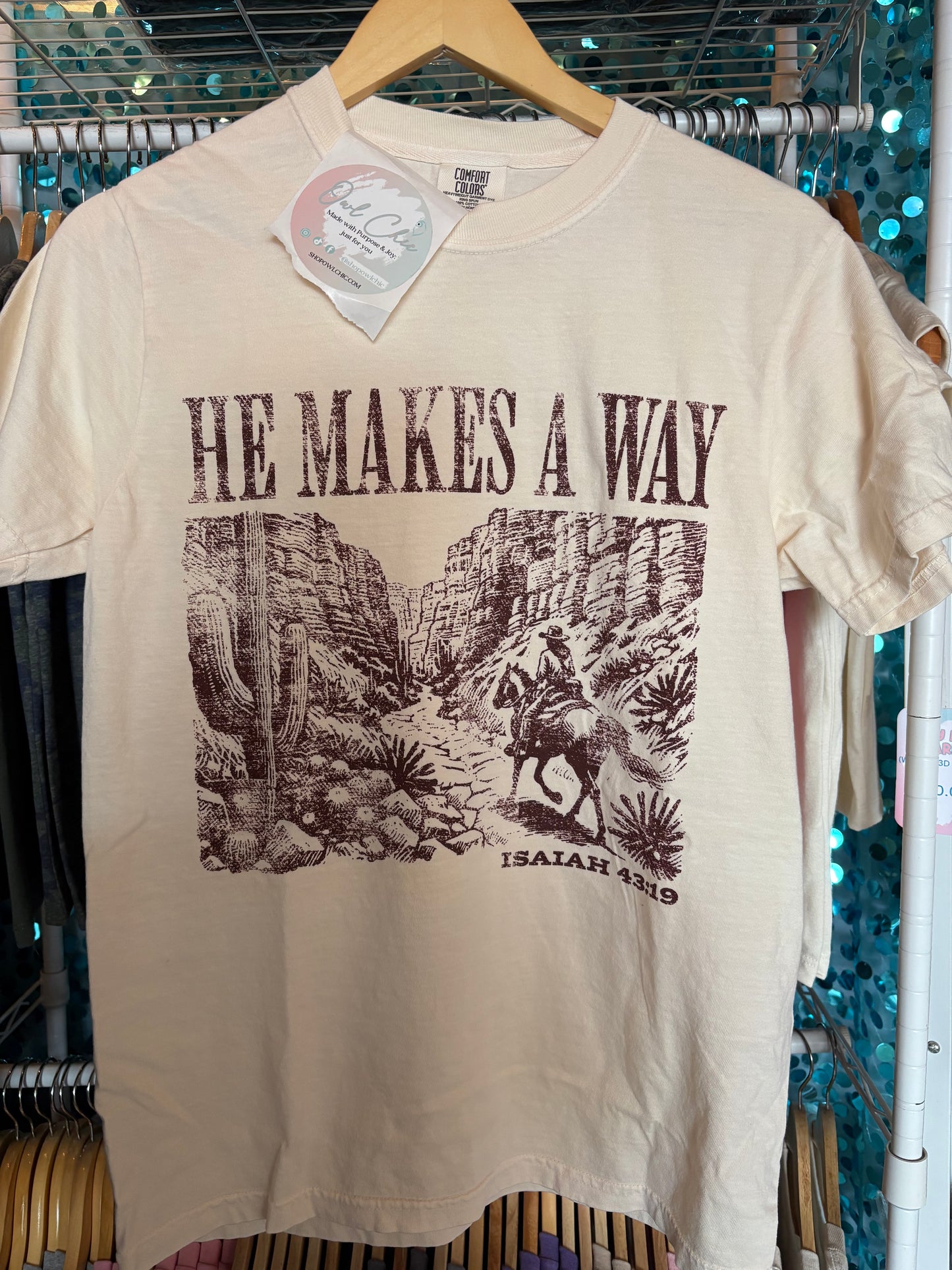 He Makes A Way Isaiah 43:19 Shirt | Western Christian Graphic Tee Faith Based Apparel