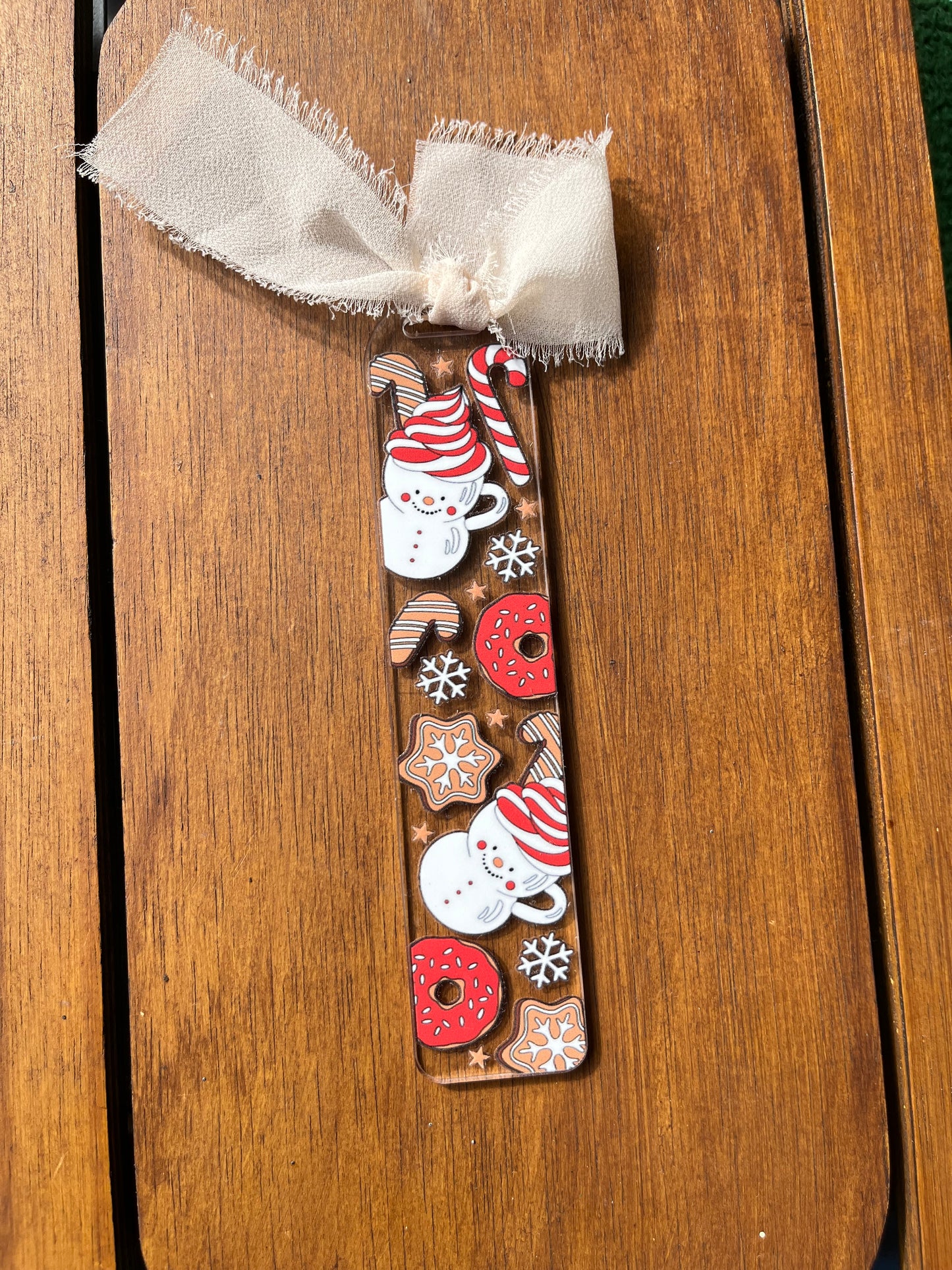 Christmas-Themed Acrylic Bookmarks