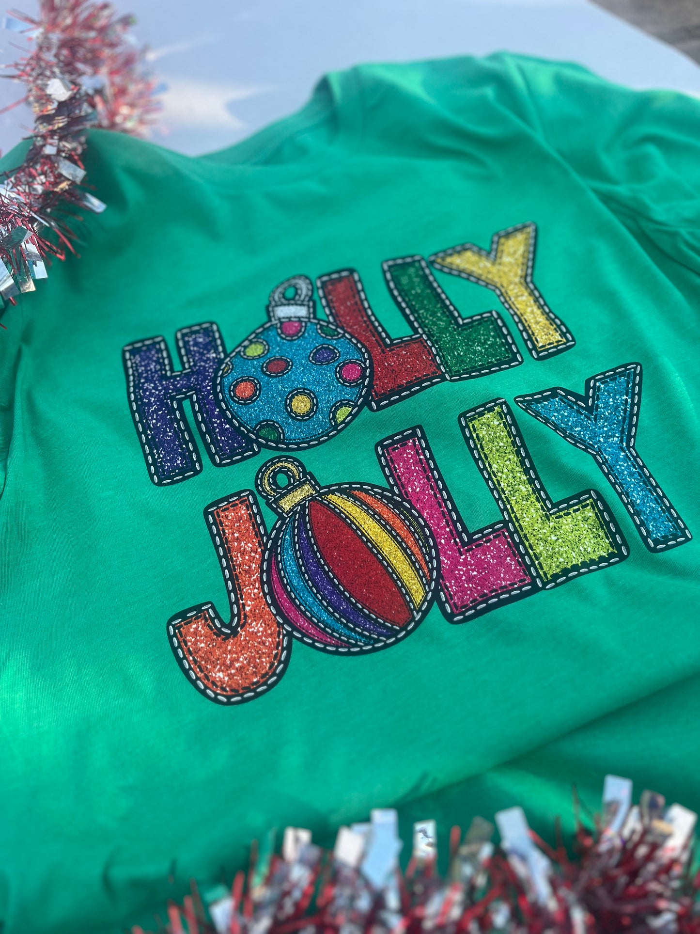 Holly Jolly' Christmas T-Shirt - Bella Canvas Tee