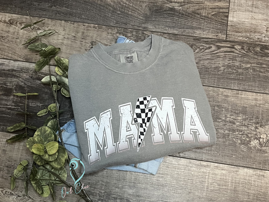 Mama Lightning Bolt Vintage Style Tee