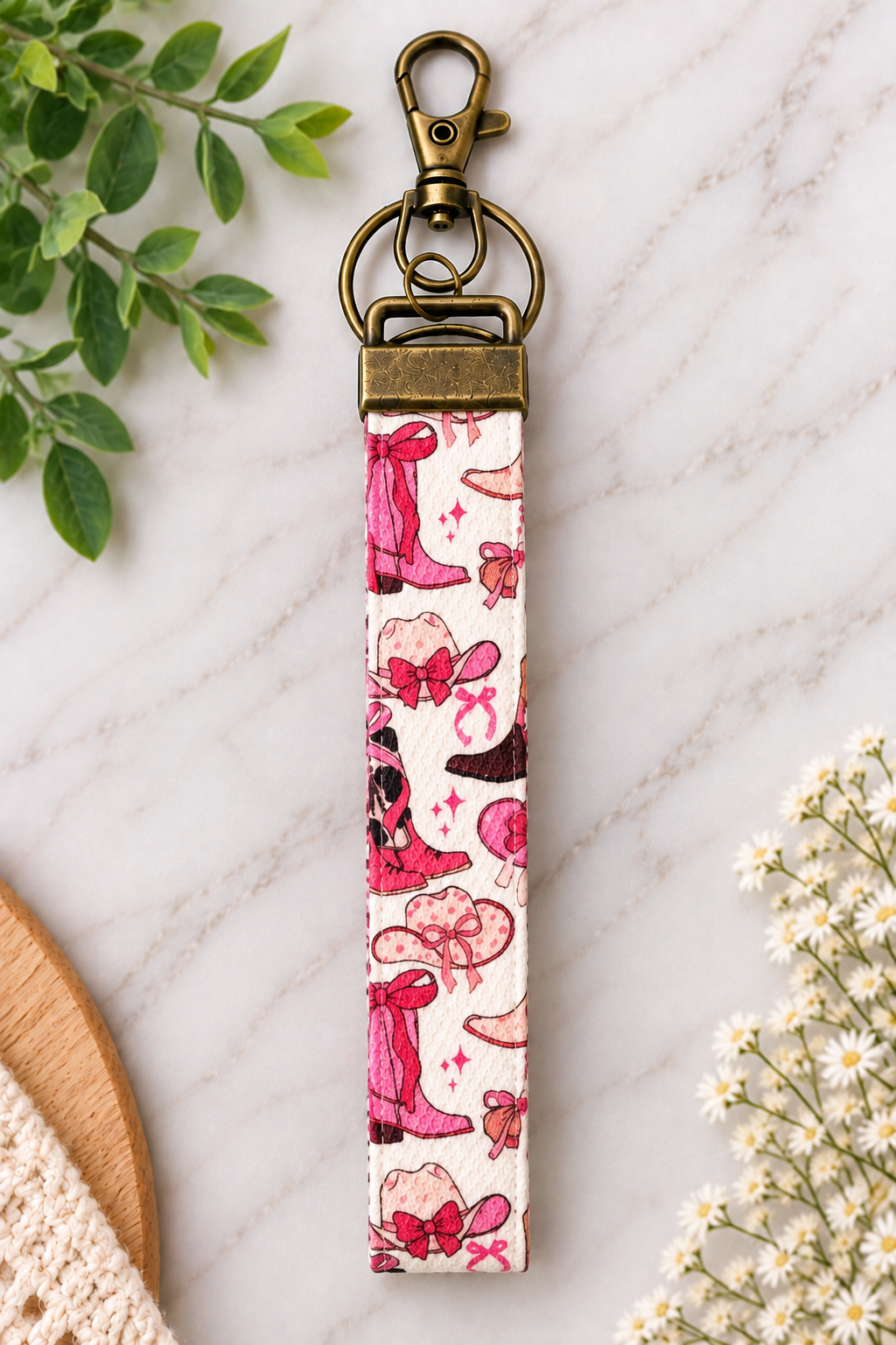 Handmade Canvas Wristlet Keychain | Wrist Lanyard Keychain