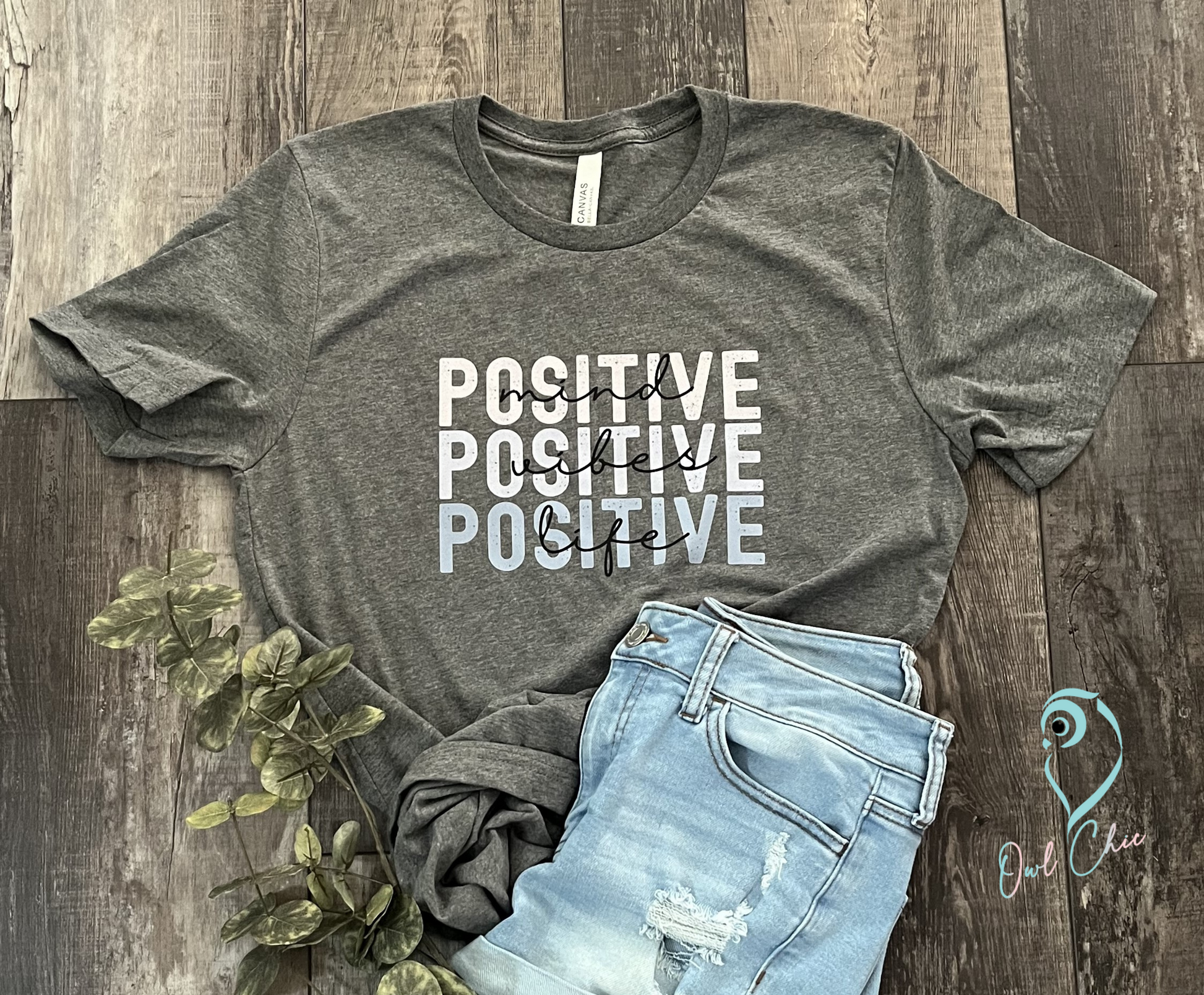 Motivational Graphic T-Shirt Gray 