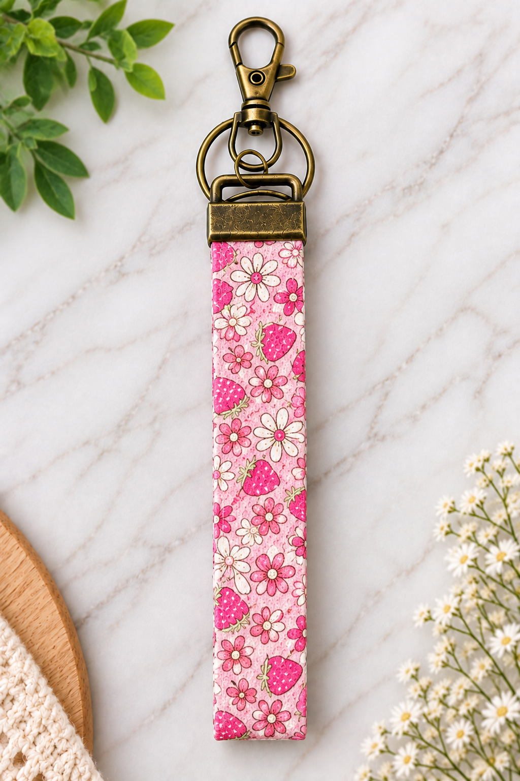Handmade Canvas Wristlet Keychain | Wrist Lanyard Keychain